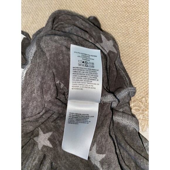 Lucky Brand Brown Stars Tee size Small Worn Retro Vintage Look Thin T-Shirt GUC - Picture 10 of 11